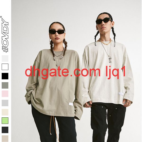 wxwovdy men's 2021 spring new earth color solid base versatile high street drop shoulder loose long sleeve, White;black
wxwovdy men's 2021 spring new earth color solid base versatile high street drop shoulder loose long sleeve, White;black