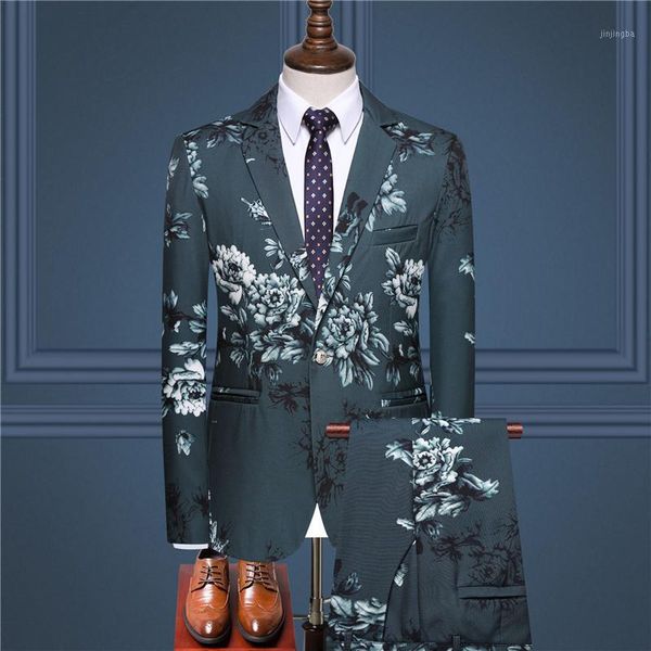 2020 new men suit two-piece set green black white slim design male flower blazer and pant wedding party tuxedo1, White;black
2020 new men suit two-piece set green black white slim design male flower blazer and pant wedding party tuxedo1, White;black
