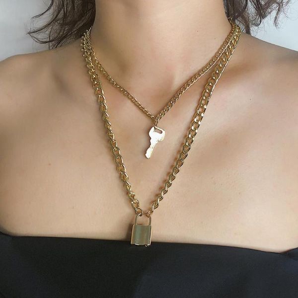 rongho new punk metal lock key pendant necklace for women gold choker necklaces female chain necklace vintage jewelry1, Golden;silver
rongho new punk metal lock key pendant necklace for women gold choker necklaces female chain necklace vintage jewelry1, Golden;silver