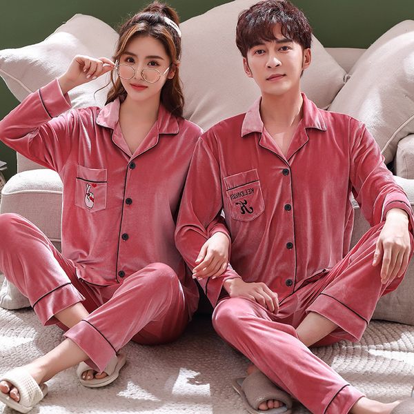 2021 autumn winter couple pajamas veet long sleeve fashion women pyjamas loose men pijama sets plus size home clothes, Black;brown
2021 autumn winter couple pajamas veet long sleeve fashion women pyjamas loose men pijama sets plus size home clothes, Black;brown