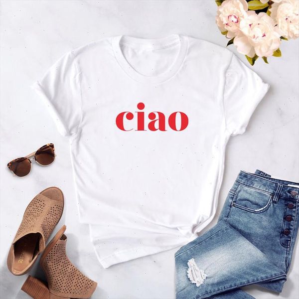 ciao t shirt women italian hello t shirt casual cotton short sleeve italy fashion womens t shirts camisa femenina korean, White
ciao t shirt women italian hello t shirt casual cotton short sleeve italy fashion womens t shirts camisa femenina korean, White