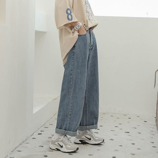 women's jeans wide leg women high waist denim retro streetwear womens trousers bf oversize all-match daily fashion harajuku chic, Blue
women's jeans wide leg women high waist denim retro streetwear womens trousers bf oversize all-match daily fashion harajuku chic, Blue