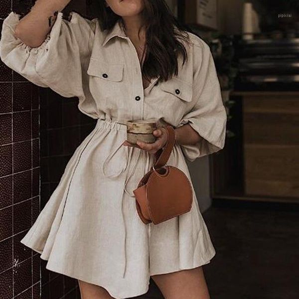 vintage elagant women mini shirt dress casual lantern sleeve short dress turndown collar lace up linen female dresses1, Black;gray
vintage elagant women mini shirt dress casual lantern sleeve short dress turndown collar lace up linen female dresses1, Black;gray