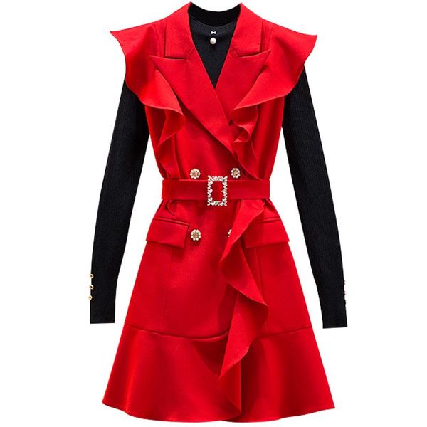 women's tracksuits black sweater red dress two-piece suit 2021fall and winter women outfit set clothing european fashion vogue, Gray
women's tracksuits black sweater red dress two-piece suit 2021fall and winter women outfit set clothing european fashion vogue, Gray