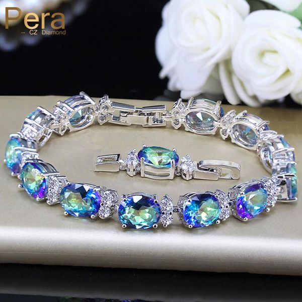 link, chain pera fashion women evening party jewelry natural light blue oval rainbow mystic crystal stones bracelets for birthday gift b087, Black
link, chain pera fashion women evening party jewelry natural light blue oval rainbow mystic crystal stones bracelets for birthday gift b087, Black