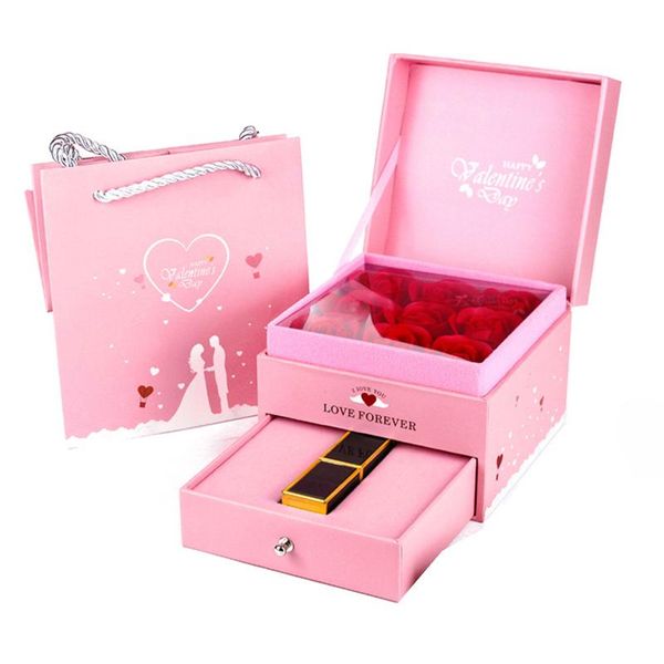 pink gift box with 9 soap roses flower jewelry box for necklace ring earring pendant packing storage valentine's hfing
pink gift box with 9 soap roses flower jewelry box for necklace ring earring pendant packing storage valentine's hfing