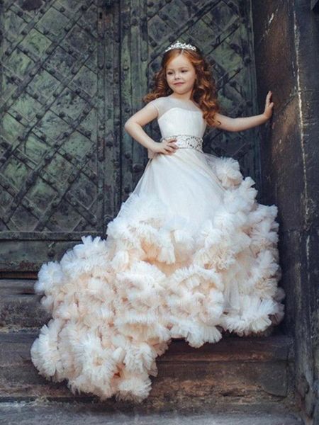 light champagne sleeveless tulle flower girl dresses beaded belt luxurious princess cascading gown first communion dress, Red;yellow
light champagne sleeveless tulle flower girl dresses beaded belt luxurious princess cascading gown first communion dress, Red;yellow