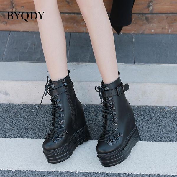boots byqdy wedge heels platform for woman round toe fashion buckle lace-up shoes 13cm high height mid-calf footwear 34-39, Black
boots byqdy wedge heels platform for woman round toe fashion buckle lace-up shoes 13cm high height mid-calf footwear 34-39, Black