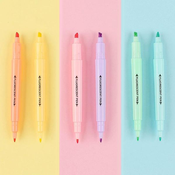 6pcs creative new high capacity candy colors double highlighter marker pen drawing pen marcador child gift office school supply h wmtsiy, Black;red
6pcs creative new high capacity candy colors double highlighter marker pen drawing pen marcador child gift office school supply h wmtsiy, Black;red