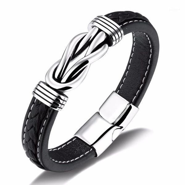 fate love selling new design black leather stainless steel chain bracelet 8.66 inch for men's xmas gifts magnetic buckle1
fate love selling new design black leather stainless steel chain bracelet 8.66 inch for men's xmas gifts magnetic buckle1