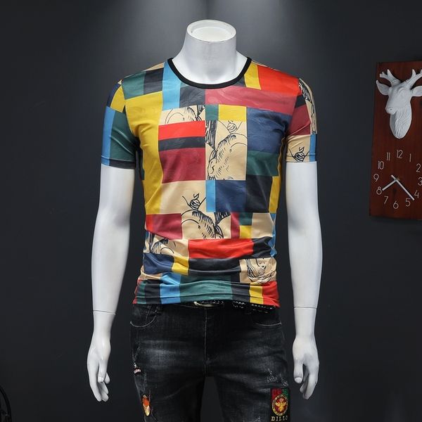 2020 new fashion short sleeve short-sleeve tshirt splice contrast color trellises printing t shirt 65fb, White;black
2020 new fashion short sleeve short-sleeve tshirt splice contrast color trellises printing t shirt 65fb, White;black