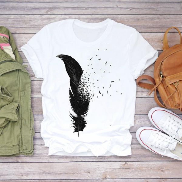 women feather bird cartoon travel cute fashion clothes lady t-shirts womens t shirt ladies graphic female tee t-shirt, White
women feather bird cartoon travel cute fashion clothes lady t-shirts womens t shirt ladies graphic female tee t-shirt, White