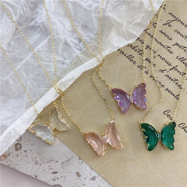 aomu korea fashion transparent colorful delicate butterfly rhinestone necklace for women girl jewelry party gifts, Silver
aomu korea fashion transparent colorful delicate butterfly rhinestone necklace for women girl jewelry party gifts, Silver
