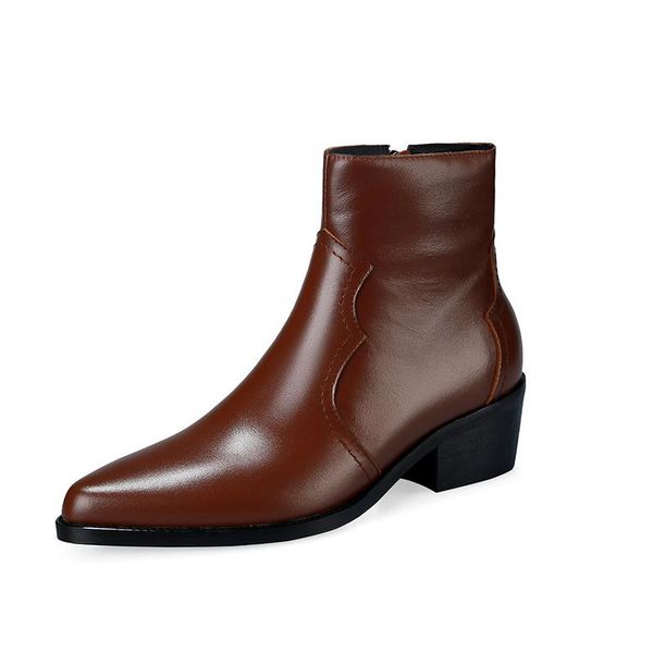 office lady boots genuine leather women's ankle boots 2020 autumn winter thick heels party shoes woman, Black
office lady boots genuine leather women's ankle boots 2020 autumn winter thick heels party shoes woman, Black