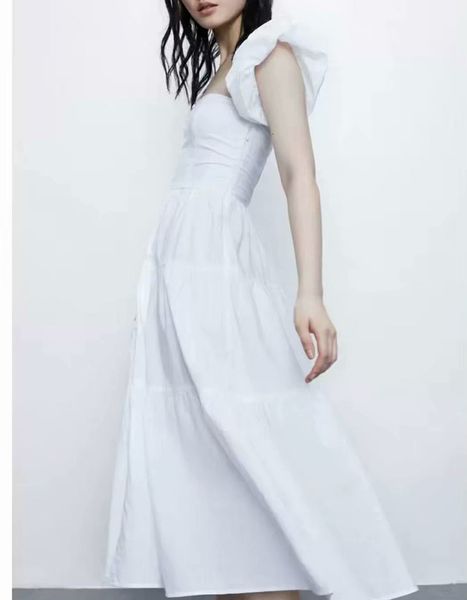 european female maxi long 2021 solid white dress party line square goal frilly short sleeves ladies'dresses 9456, Black;gray
european female maxi long 2021 solid white dress party line square goal frilly short sleeves ladies'dresses 9456, Black;gray