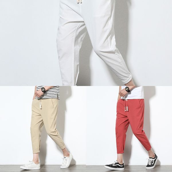 2019 summer new men's capris loose cotton linen casual solid color tight tight pants cotton linen leggings leggings men's pants zh, Blue
2019 summer new men's capris loose cotton linen casual solid color tight tight pants cotton linen leggings leggings men's pants zh, Blue