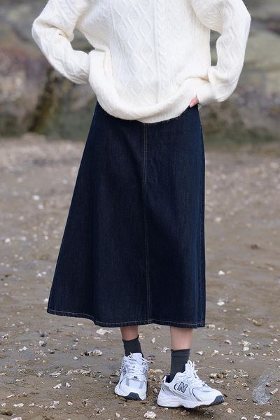 half-length skirt denim skirt female mid-length 2020 new spring and autumn high waist slim a-line dark blue, Black
half-length skirt denim skirt female mid-length 2020 new spring and autumn high waist slim a-line dark blue, Black