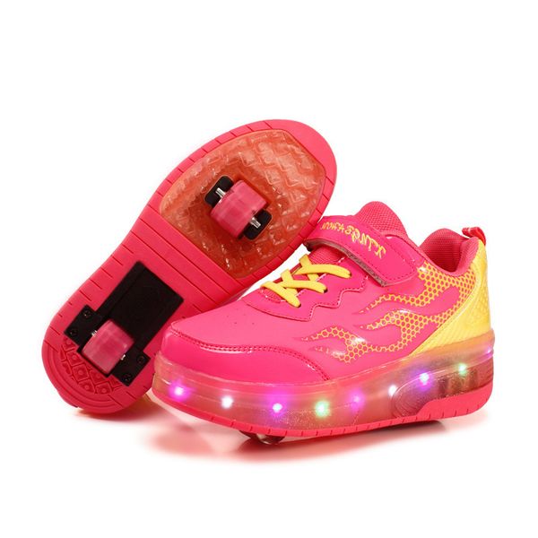 risrich kids led roller sports shoes glowing light up luminous sneakers with wheels kids rollers skate pink shoes for boy girls y200623, Black;red
risrich kids led roller sports shoes glowing light up luminous sneakers with wheels kids rollers skate pink shoes for boy girls y200623, Black;red