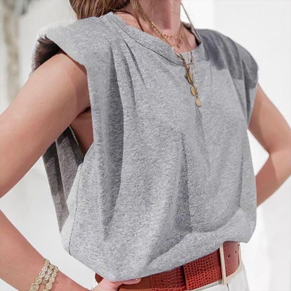 2020 spring tide casual sleeveless womens tank o neck loose ruched streetwear vest for female fashion clothing, White
2020 spring tide casual sleeveless womens tank o neck loose ruched streetwear vest for female fashion clothing, White