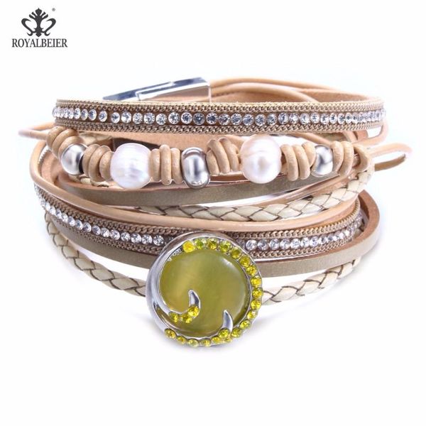 charm bracelets royalbeier adjustable leather bracelet fit 18mm snap button multi-layer crystal vintage female braid rope wrap jewelry, Golden;silver
charm bracelets royalbeier adjustable leather bracelet fit 18mm snap button multi-layer crystal vintage female braid rope wrap jewelry, Golden;silver