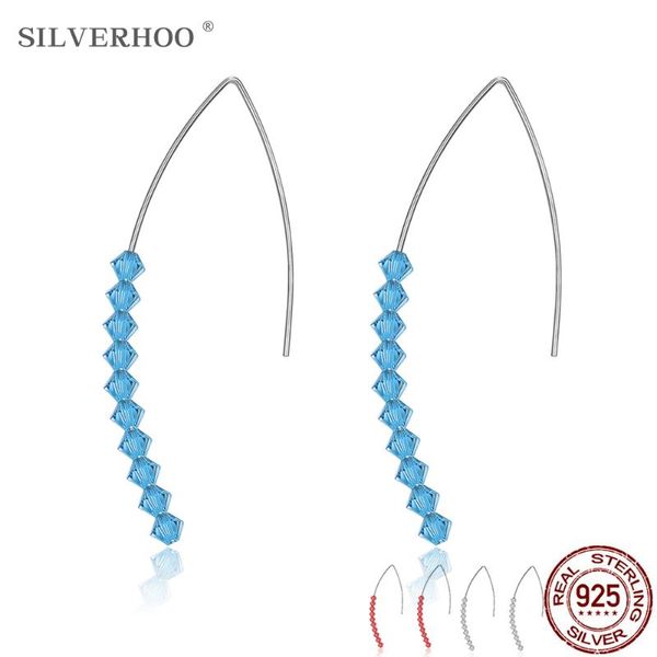 dangle & chandelier silverhoo s925 sterling silver geometric long tassels drop earrings multi-colored austria crystal handmade fine jewelry
dangle & chandelier silverhoo s925 sterling silver geometric long tassels drop earrings multi-colored austria crystal handmade fine jewelry