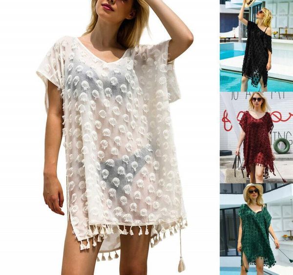 plus size women v-neck hollow out swimwear beachwear women bikini beach wear cover up kaftan ladies summer black beach dresses1, White;black
plus size women v-neck hollow out swimwear beachwear women bikini beach wear cover up kaftan ladies summer black beach dresses1, White;black