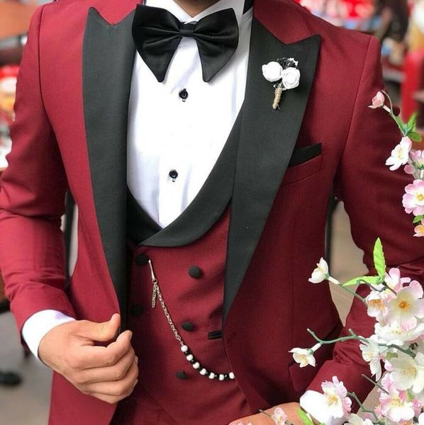 custom made burgundy black lapel suits for men terno slim groom tuxedo 3 piece wedding mens suit masculino jacket+pant+vest+bow, Black;gray
custom made burgundy black lapel suits for men terno slim groom tuxedo 3 piece wedding mens suit masculino jacket+pant+vest+bow, Black;gray