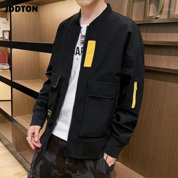 jddton new men's casual jacket spring autumn baseball uniform outwear windbreaker loose fashion coat hip hop male overcoat je2971, Black;brown
jddton new men's casual jacket spring autumn baseball uniform outwear windbreaker loose fashion coat hip hop male overcoat je2971, Black;brown