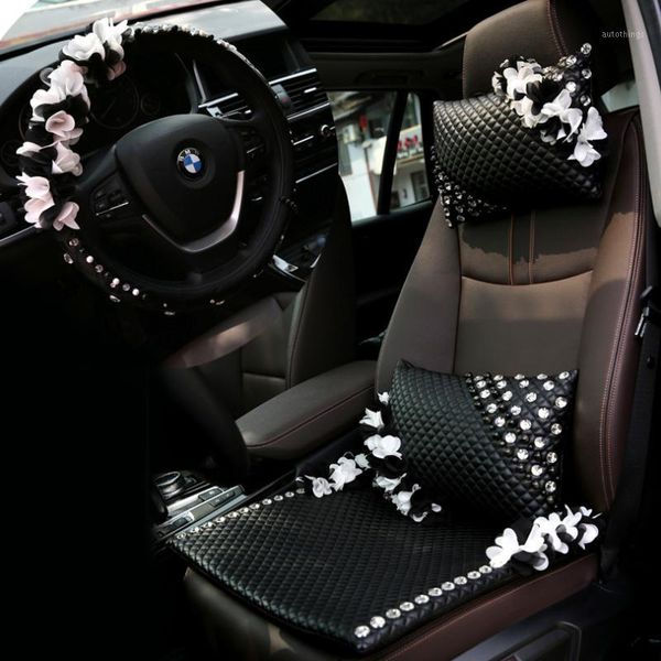 meimeibear rhinestone leather car seat cushion universal 38cm steering wheels covers for lace flowers cushions pads - black1
meimeibear rhinestone leather car seat cushion universal 38cm steering wheels covers for lace flowers cushions pads - black1