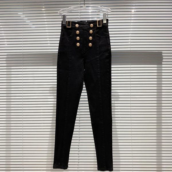 women's jeans 2021 autumn double row metal buckle adjustment slim fit handsome pencil pants, Blue
women's jeans 2021 autumn double row metal buckle adjustment slim fit handsome pencil pants, Blue