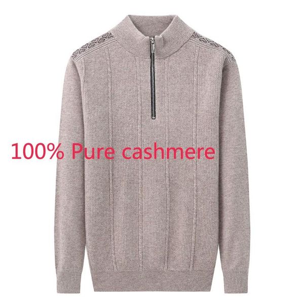 men's sweaters 100%pure cashmere men autumn winter zipper half collar knitting thickened pullover sweater casual size 3xl, White;black
men's sweaters 100%pure cashmere men autumn winter zipper half collar knitting thickened pullover sweater casual size 3xl, White;black