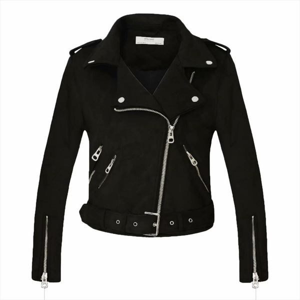2020 women autumn winter thick fake suede faux leather jackets sash lady matte motorcycle coats biker zippers street outwear, Black
2020 women autumn winter thick fake suede faux leather jackets sash lady matte motorcycle coats biker zippers street outwear, Black