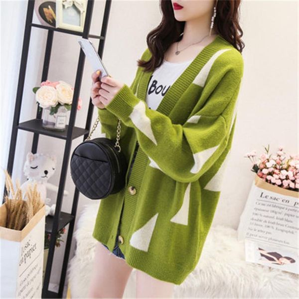 women's knits & tees 2021 spring lazy wind sweater coat female korean loose bf retro autumn winter women clothes knit cardigan jackets, White
women's knits & tees 2021 spring lazy wind sweater coat female korean loose bf retro autumn winter women clothes knit cardigan jackets, White