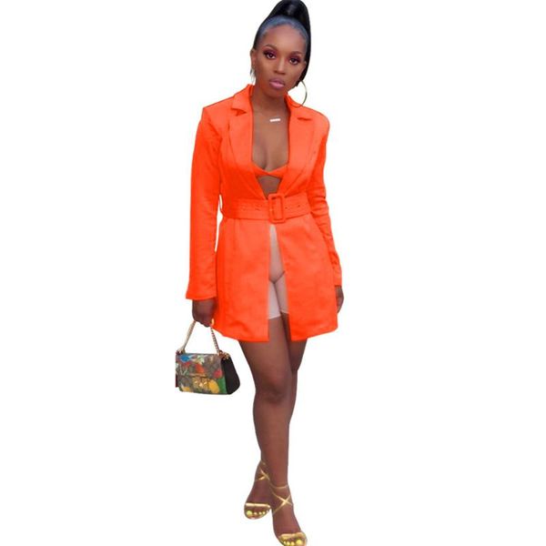 lemon gina autumn new fluorescent orange solid color blazers long sleeve with sashes blazer suit female casual suit wy6624, White;black
lemon gina autumn new fluorescent orange solid color blazers long sleeve with sashes blazer suit female casual suit wy6624, White;black