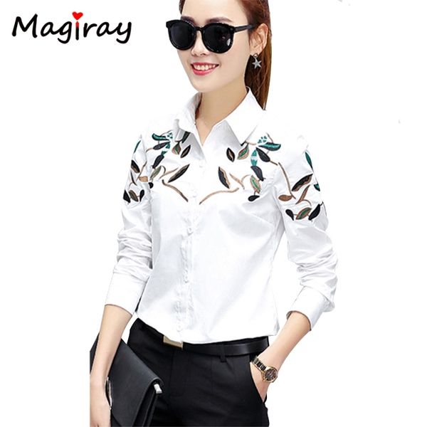 magiray casual green leaf floral embroidery summer women blouse long sleeve business formal shirt women white blue c03 y200622
magiray casual green leaf floral embroidery summer women blouse long sleeve business formal shirt women white blue c03 y200622