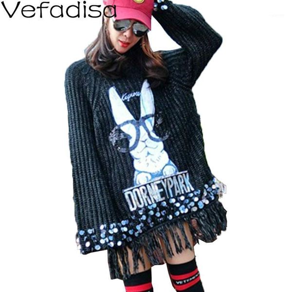 vefadisa plus size sequin tassel sweater women 2020 autumn cartoon print pullover sweater casual outside knitting qyf42701, White;black
vefadisa plus size sequin tassel sweater women 2020 autumn cartoon print pullover sweater casual outside knitting qyf42701, White;black