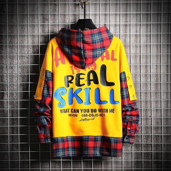 mens hoodies men fashion plaid oversized hip hop harajuku japanese streetwear yellow sweatshirt male hoodie, Black
mens hoodies men fashion plaid oversized hip hop harajuku japanese streetwear yellow sweatshirt male hoodie, Black