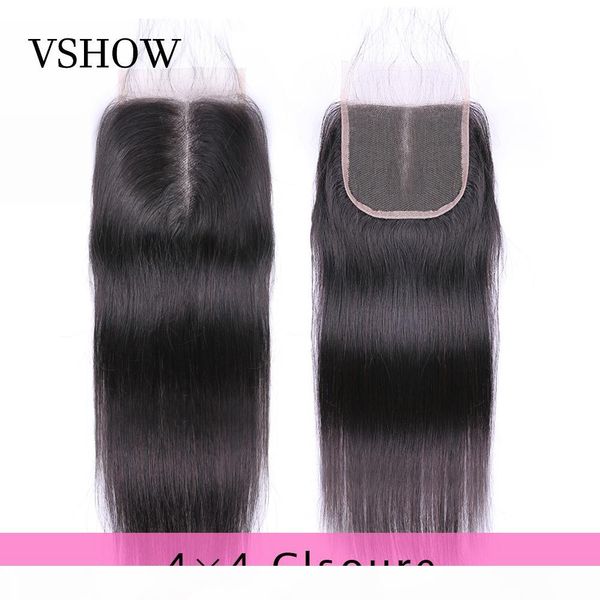vshow 4x4 straight hair closure 100% human hair lace closure with baby hair part and middle part, Black
vshow 4x4 straight hair closure 100% human hair lace closure with baby hair part and middle part, Black