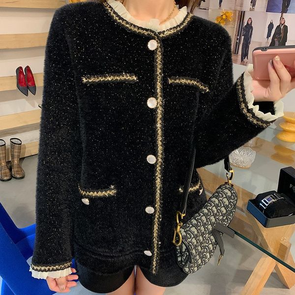 2021 new women's blouses vison vintage cashmere turtlenecks sweet, loose, thick cardigan cords hairy high street single jackets 7pdy, White;black
2021 new women's blouses vison vintage cashmere turtlenecks sweet, loose, thick cardigan cords hairy high street single jackets 7pdy, White;black