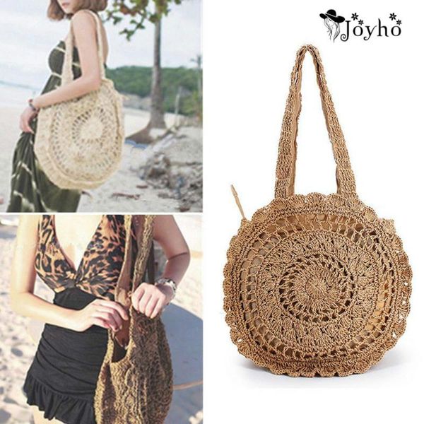 bohemian style straw bag handbags for women circular vintage crochet rattan shoulder bag hollow out beach elegant design
bohemian style straw bag handbags for women circular vintage crochet rattan shoulder bag hollow out beach elegant design