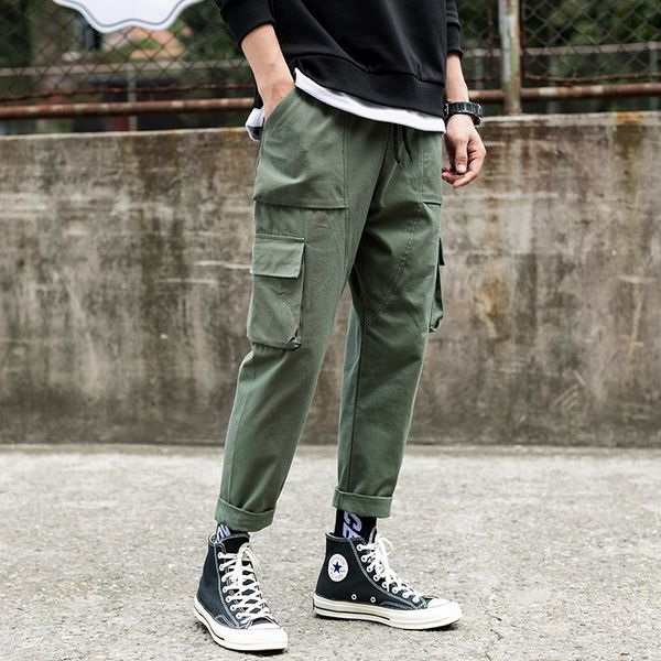 four seasons versatile multi pocket fashion brand men's overalls straight tube loose korean men's trousers overalls casual pants c, Blue
four seasons versatile multi pocket fashion brand men's overalls straight tube loose korean men's trousers overalls casual pants c, Blue