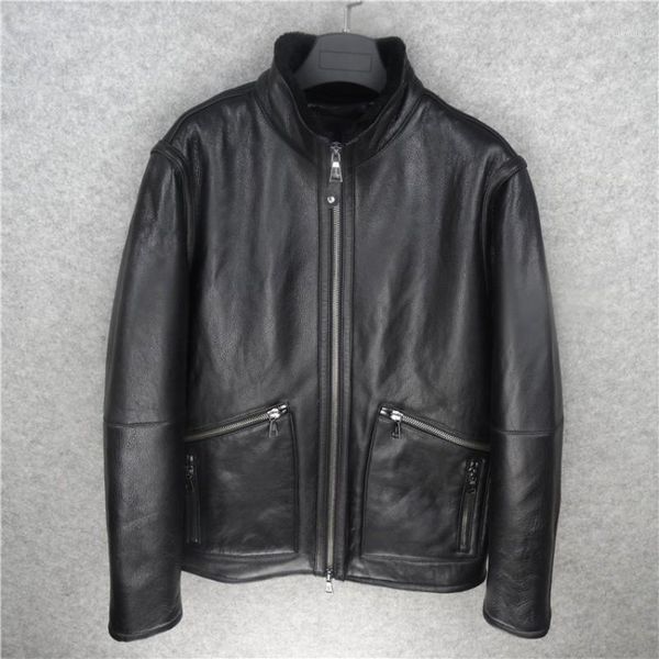 luxury genuine leather outerwear mens winter thick warm sheepskin jacket male slim fit pocket zipper coat -3xl1, Black
luxury genuine leather outerwear mens winter thick warm sheepskin jacket male slim fit pocket zipper coat -3xl1, Black