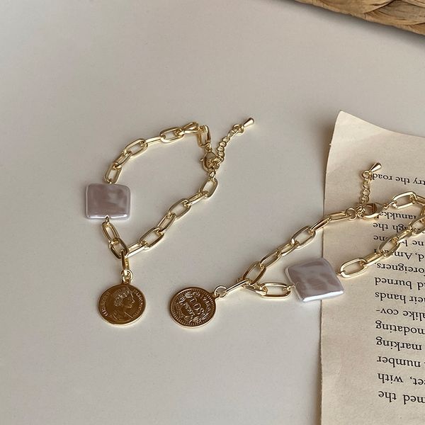 14k gold-plated pearl fashionable portrait gold coin ins minority design girlfriends bracelet national bracelet lighthand ring s003 hktj9 hk, Golden;silver
14k gold-plated pearl fashionable portrait gold coin ins minority design girlfriends bracelet national bracelet lighthand ring s003 hktj9 hk, Golden;silver