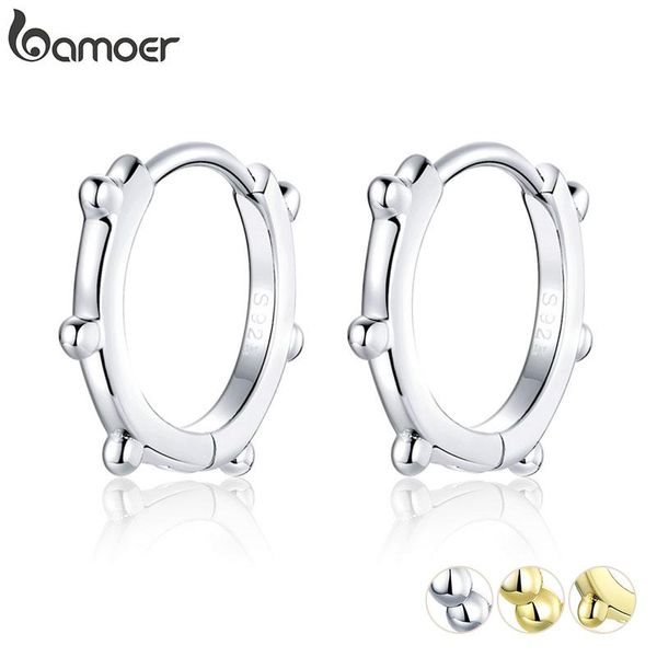 hoop & huggie bamoer simple minimalist ear hoops 925 sterling silver allergy women earrings fashion jewelry mode bijoux 12mm sce804, Golden;silver
hoop & huggie bamoer simple minimalist ear hoops 925 sterling silver allergy women earrings fashion jewelry mode bijoux 12mm sce804, Golden;silver
