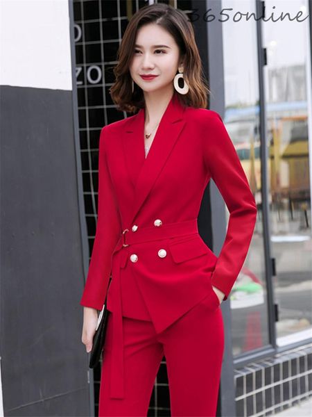 novelty red formal uniform designs pantsuits for women business work wear blazers professional ladies office outfits set, White
novelty red formal uniform designs pantsuits for women business work wear blazers professional ladies office outfits set, White