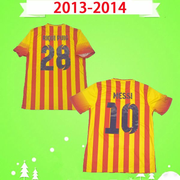 2013 2014 retro soccer jersey away yellow classic vintage football shirt #10 messi camiseta de futbol 13 14 xavi tello pedro, Black;yellow
2013 2014 retro soccer jersey away yellow classic vintage football shirt #10 messi camiseta de futbol 13 14 xavi tello pedro, Black;yellow