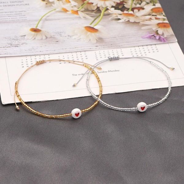Go2boho Miyuki Couple Bracelets Gift Heart Bracelet For Girl Simple Jewelry Fashion Seed Bead Jewellery Adjuatable Rope Pulsera, Golden;silver
Go2boho Miyuki Couple Bracelets Gift Heart Bracelet For Girl Simple Jewelry Fashion Seed Bead Jewellery Adjuatable Rope Pulsera, Golden;silver