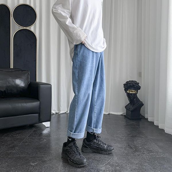 мужская hong kong style trend non-железа straight-ноги брюки для мужчин ins тавра straight-ноги штаны сними повседневные джинсы, Blue
мужская hong kong style trend non-железа straight-ноги брюки для мужчин ins тавра straight-ноги штаны сними повседневные джинсы, Blue