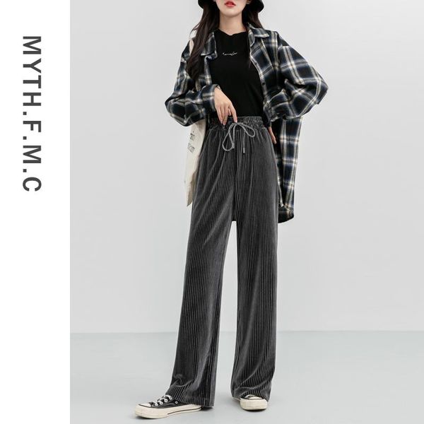women's pants & capris 2021 fall/winter corduroy wide leg high waist loose and thin straight womens clothing, Black;white
women's pants & capris 2021 fall/winter corduroy wide leg high waist loose and thin straight womens clothing, Black;white