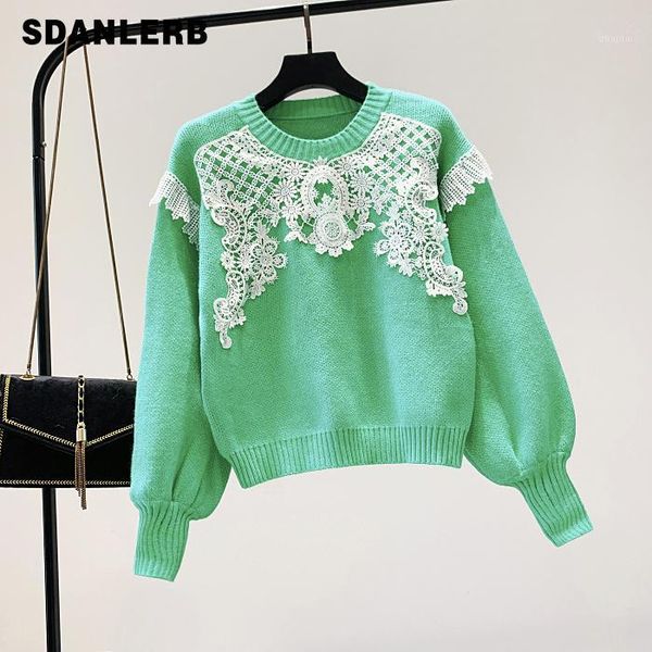 autumn and winter short sweater jacket woman 2019 new korean loose lace knitted shirt round-necked lantern sleeve sweater1, White;black
autumn and winter short sweater jacket woman 2019 new korean loose lace knitted shirt round-necked lantern sleeve sweater1, White;black